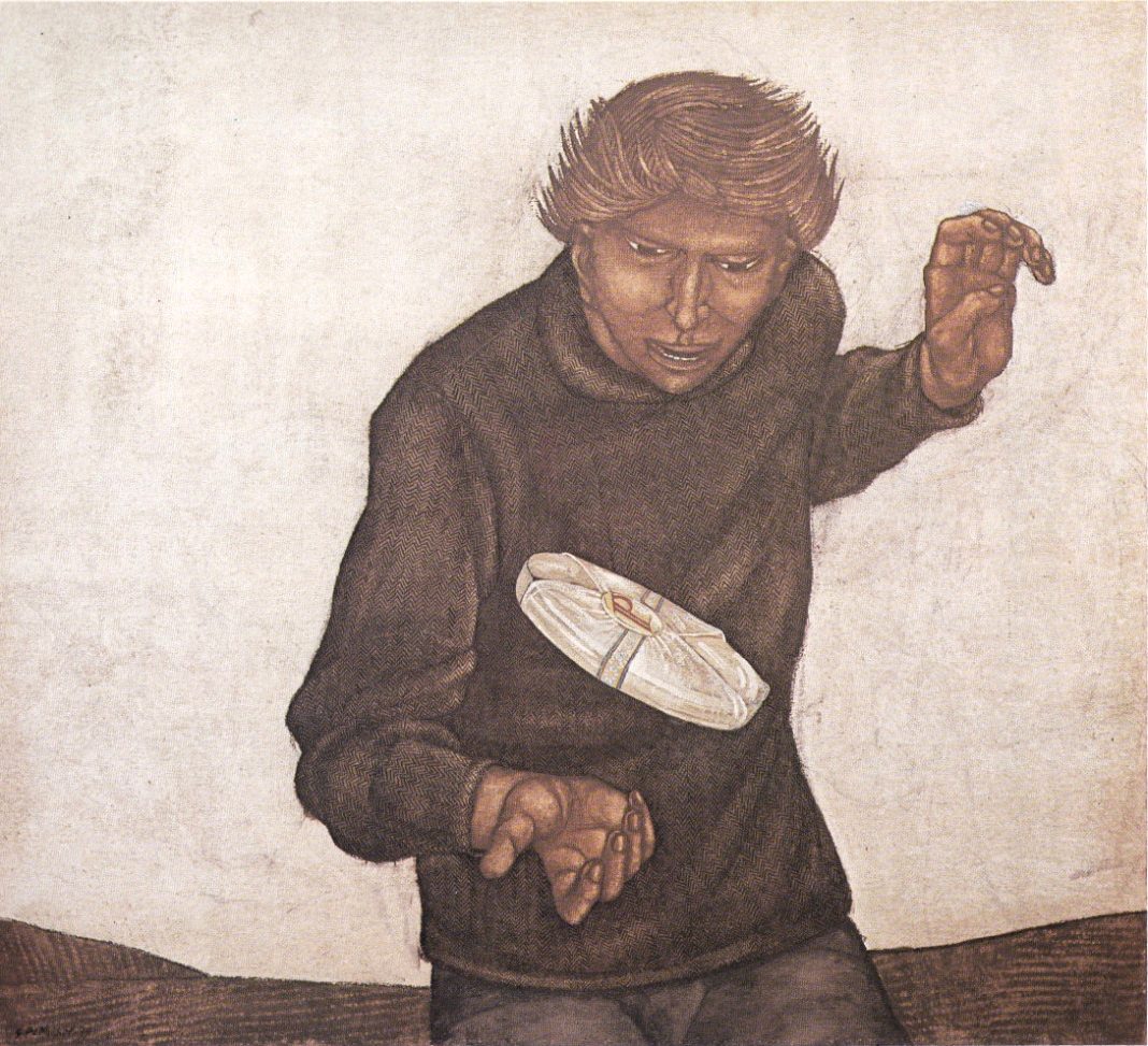 Il gioco del panforte, olio su tela, cm. 110 x100, 1979